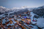 Experience the charm of a snow-covered mountain village, perfect for a winter getaway.
