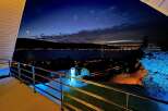 Luxury lakefront property with breathtaking night views.