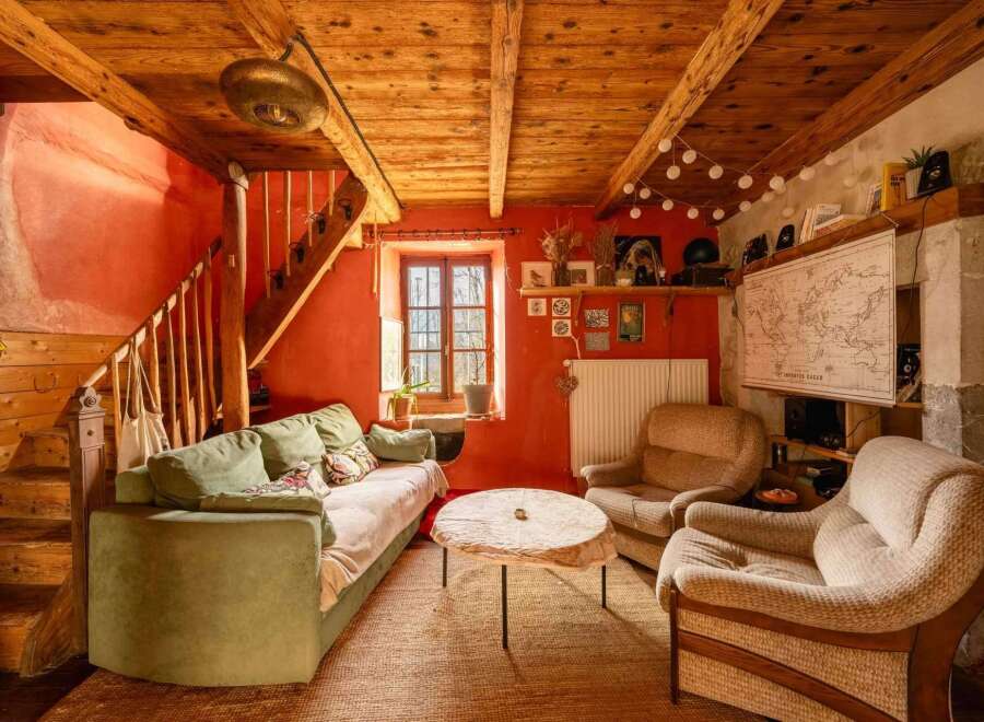 Rustic charm meets modern comfort in this unique home.
