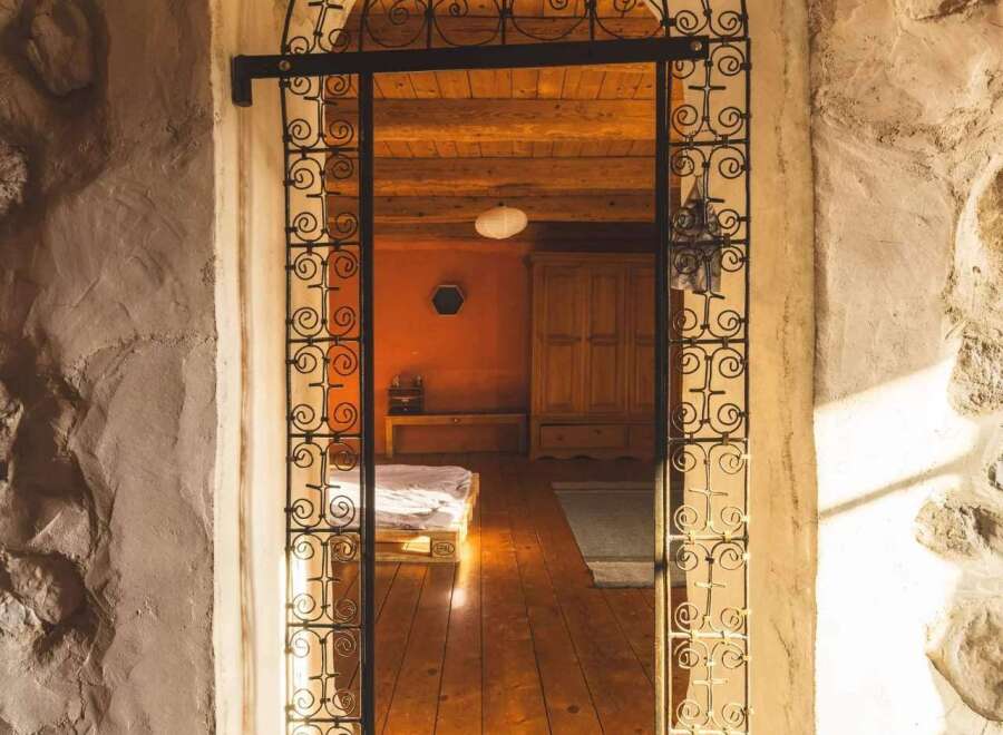Discover unique architectural charm in this rustic retreat.