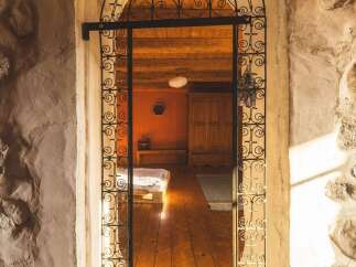 Discover unique architectural charm in this rustic retreat.