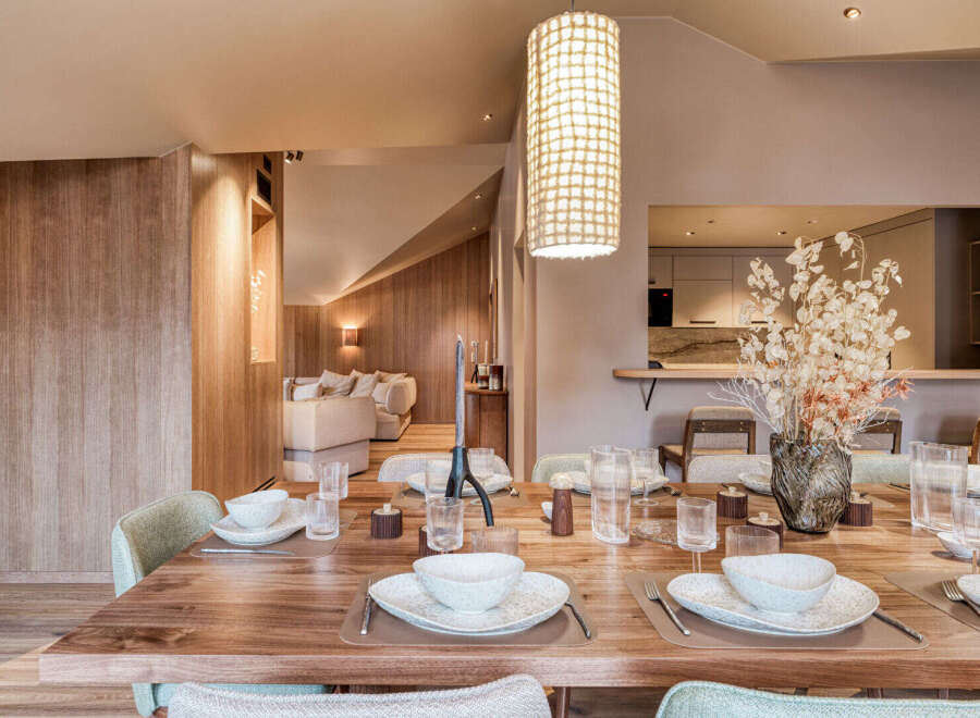 Experience luxury living in this stunning property featuring a beautifully designed dining area.