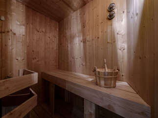Step into your own private oasis with this stunning sauna.