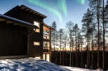 Experience the magic of the Northern Lights from this stunning modern home.