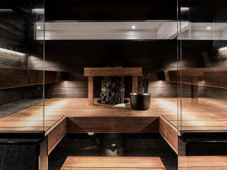 Experience ultimate relaxation in this luxurious sauna.