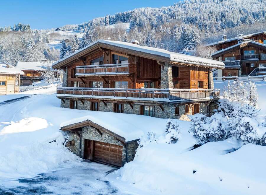 Experience the ultimate winter escape in this stunning chalet nestled in a snowy paradise.
