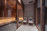 Experience ultimate relaxation in this luxurious sauna.