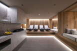 Relax and rejuvenate in our luxurious spa, featuring a tranquil relaxation area with comfortable loungers and a soothing atmosphere.