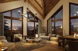 Cozy mountain chalet with stunning views and luxurious interiors.