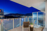 Enjoy breathtaking city and mountain views from this stunning balcony.