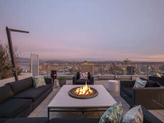 Experience luxury living at its finest with this stunning rooftop oasis.