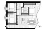 This stunning apartment boasts two bedrooms, each with its own unique character and ample closet space.