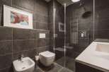 Step into a modern bathroom oasis.