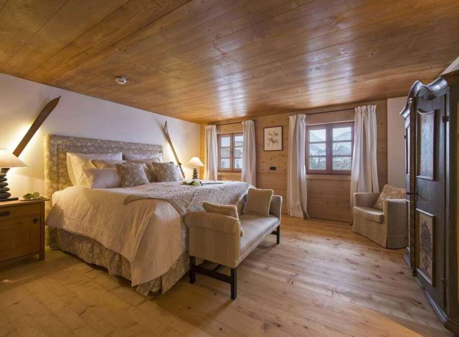 Experience rustic charm in this cozy bedroom.