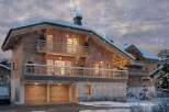 Luxury chalet in the French Alps with stunning mountain views.