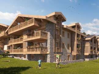 Luxury chalet-style apartments in a stunning mountain setting.
