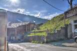 Charming wooden chalet nestled in the French Alps, offering breathtaking mountain views.