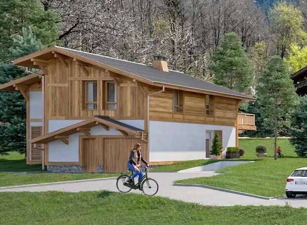 This stunning chalet boasts a unique blend of modern and traditional design, featuring a spacious layout and high-quality finishes.