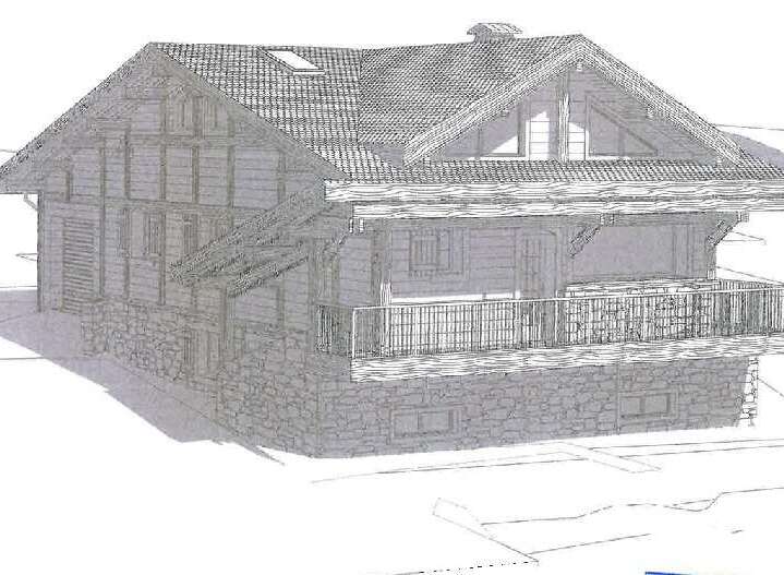 This stunning chalet boasts a unique blend of wood and stone, creating a cozy yet modern atmosphere.