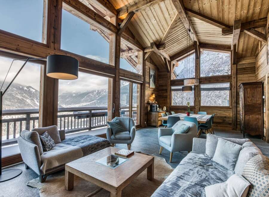 Experience luxury living in this stunning chalet with breathtaking mountain views.