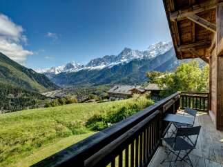 Experience breathtaking mountain views from this charming chalet.