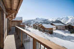 Luxury chalet with stunning mountain views.
