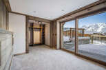 This stunning chalet boasts a spacious walk-in closet, perfect for storing all your winter gear.