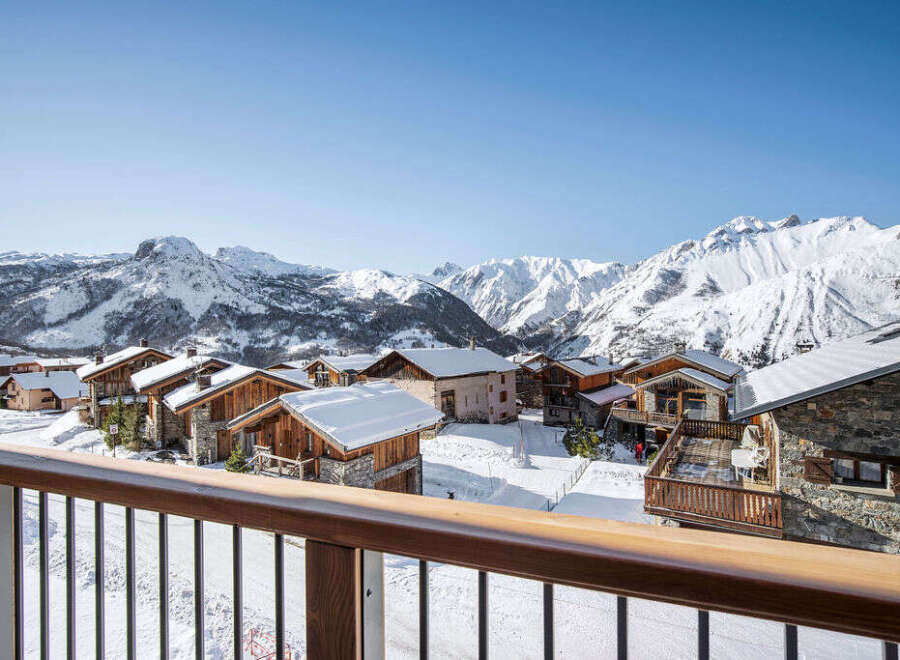 Luxury chalet in the French Alps with breathtaking mountain views.