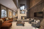 Experience luxury living in this stunning property featuring a cozy living room with a fireplace and comfortable seating.