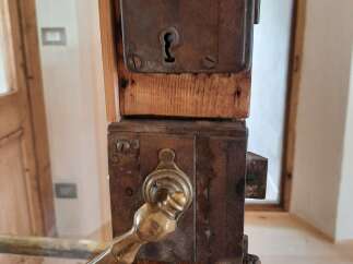 Explore the charm of this property, featuring a unique antique door lock.