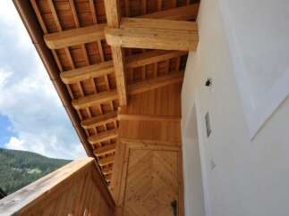 Discover the charm of this property, showcasing exquisite wooden architecture.