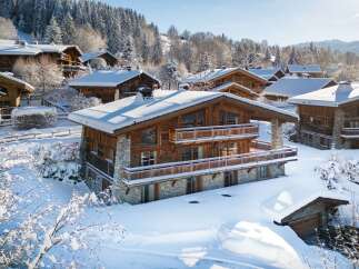Experience the ultimate winter escape in this stunning chalet nestled in a snowy paradise.