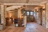 Experience rustic elegance in this stunning wooden interior.