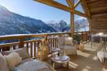 Luxury chalet apartment with breathtaking mountain views.