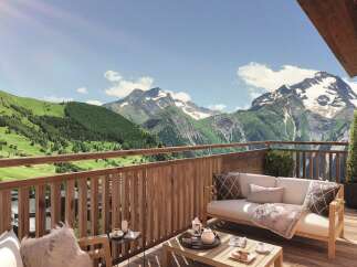 Luxury mountain chalet with breathtaking views.