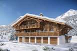 Luxury chalet with stunning mountain views and spacious balconies.