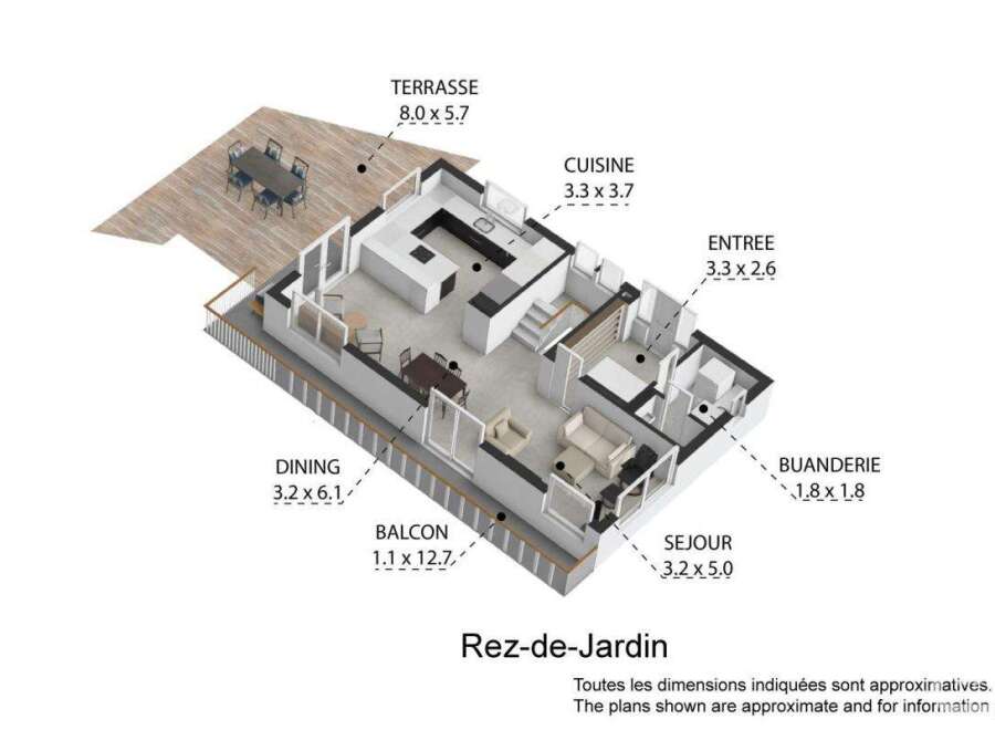 Discover the charm of this Rez-de-Jardin property, featuring a spacious terrace perfect for outdoor gatherings.