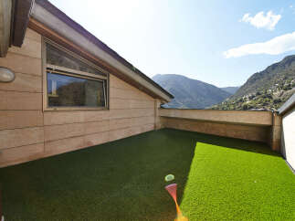 This stunning property boasts a private rooftop terrace with artificial turf, perfect for outdoor relaxation.