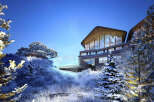 Luxury mountain retreat with stunning infinity pool offering breathtaking views.