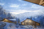 Luxury mountain chalet with stunning views.