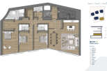 Discover a stunning apartment in Bloc 5, featuring a modern design and spacious layout.