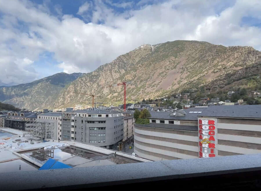 Stunning mountain views from this modern apartment.