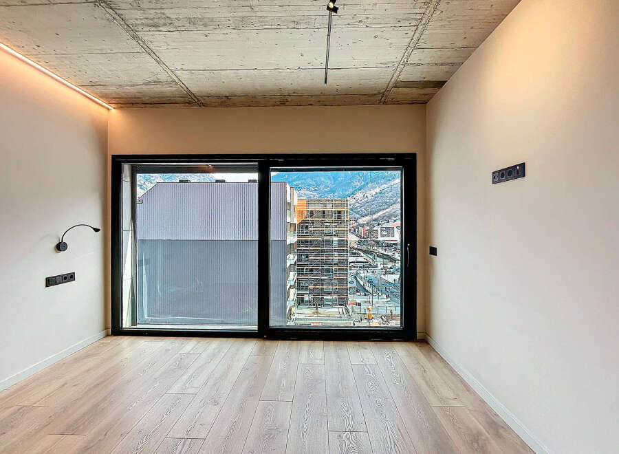 Modern apartment with stunning mountain views.