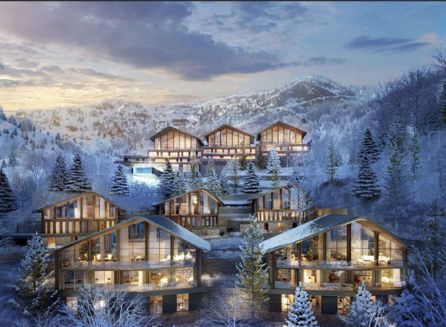 Luxury ski-in/ski-out homes nestled in a stunning mountain setting.