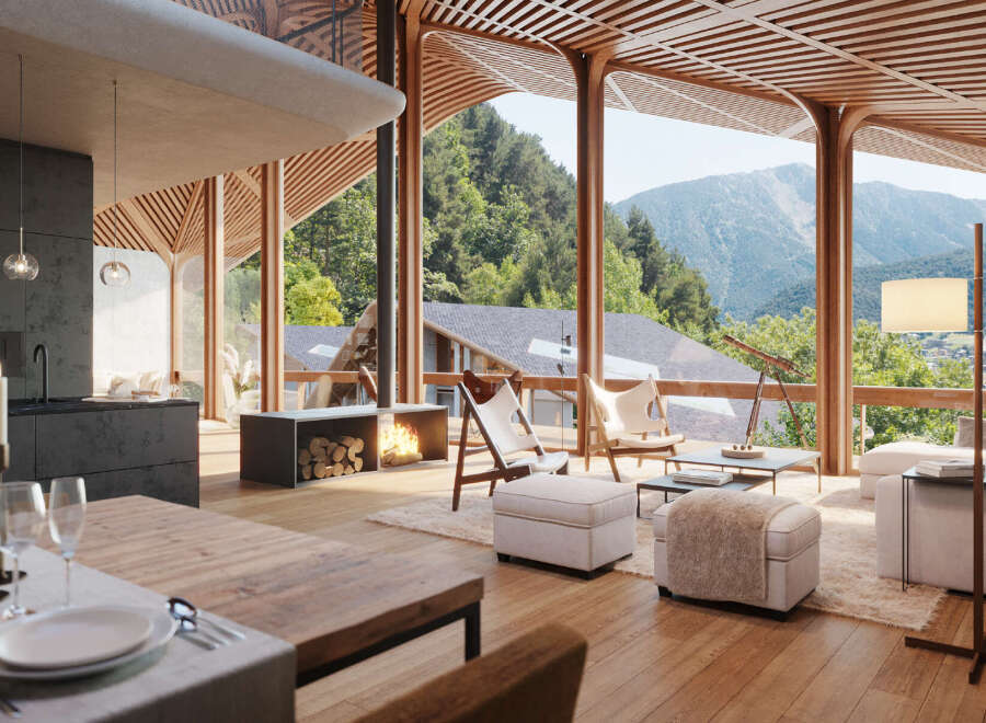 Mountainside living at its finest! This stunning home boasts breathtaking views, a modern open-plan design, and luxurious finishes.