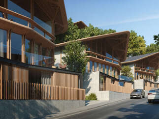 Luxury hillside homes with stunning architectural design.