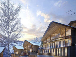 Luxury ski-in/ski-out chalets with stunning mountain views.