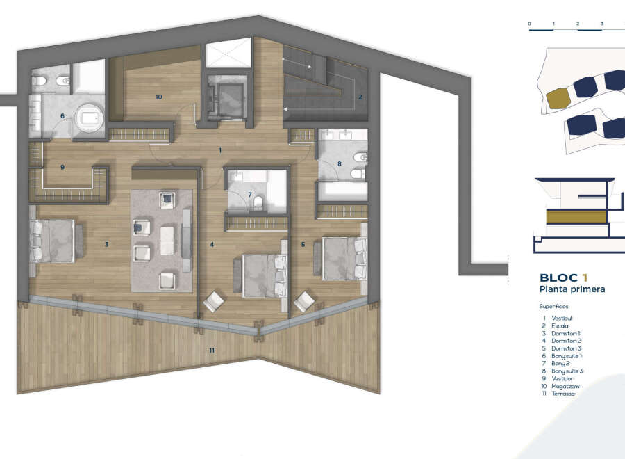 Discover luxury living in this stunning property featuring spacious bedrooms, modern bathrooms, and a stylish terrace.