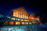 Luxury mountain retreat with stunning architectural design.