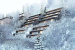 Luxury mountainside residences offering breathtaking views and modern design.